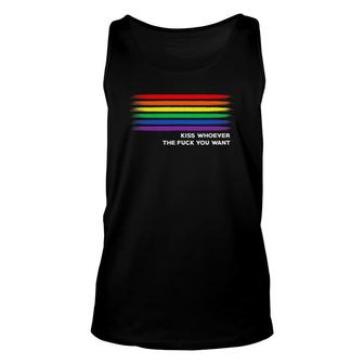 Lgbt Pridekiss Whoever The F Ck You Want Lgbt Gifts Unisex Tank Top | Mazezy