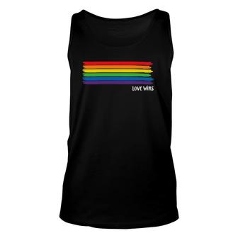 Lgbtq Pride Month, Love Wins Rainbow Unisex Tank Top | Mazezy UK