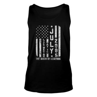 Life Begins At 16 Born In July 2005 The Year Of Legends Unisex Tank Top | Mazezy