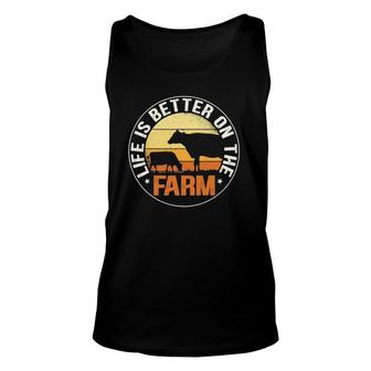 Life Is Better On The Farm Farming Rancher Farmer Lover Tank Top | Mazezy