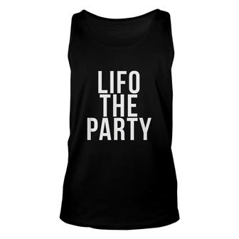 Lifo The Party Funny Accounting Unisex Tank Top | Mazezy