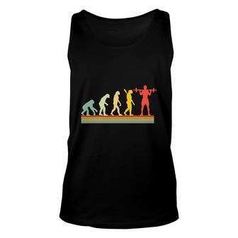 Lifting Weightlifting Powerlifting Vintage Evolution Of Lifting Unisex Tank Top - Thegiftio