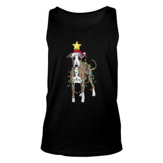 Womens Lighting Xmas Tree Matching Italian Greyhound Christmas Tank Top | Mazezy