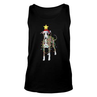 Lighting Xmas Tree Matching Italian Greyhound Christmas Unisex Tank Top | Mazezy