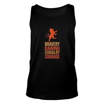 Lion Bravery Daring Chivalry Courage Unisex Tank Top | Mazezy