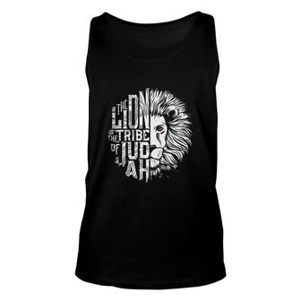 Lion Of Tribe Of Judah Religious Graphic Christian Unisex Tank Top | Mazezy