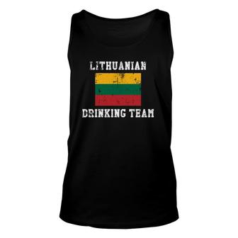 Lithuanian Drinking Team Funny National Pride Gift Unisex Tank Top | Mazezy