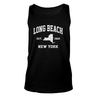 Long Beach New York Ny Vintage State Athletic Style Pullover Tank Top | Mazezy