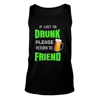 Lost Or Drunk Friend Beer Funny Best Buddies Bar Couple Unisex Tank Top | Mazezy