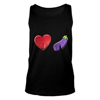 Love Eggplant Funny Gay Pride Humor Unisex Tank Top | Mazezy