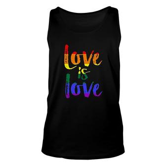 Love Is Love Gay Pride Cute Graphic Unisex Tank Top - Thegiftio UK