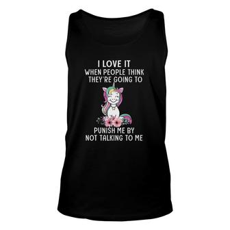 I Love It When People Think They're Going To Punish Me Unicorn Flowers Tank Top | Mazezy UK
