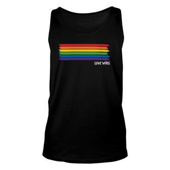 Love Wins Gay Pride Month Flag Unisex Tank Top | Mazezy UK