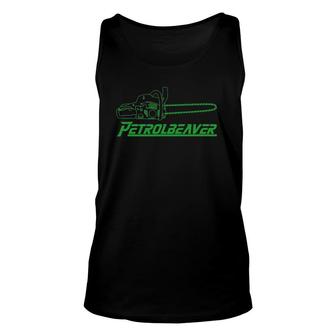 Lumberman Logger Forester Chainsaw Petrolbeaver Unisex Tank Top | Mazezy