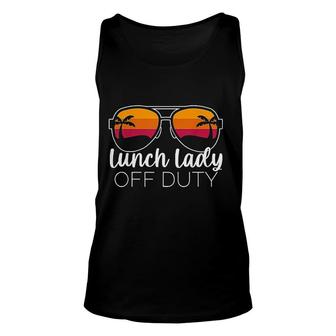 Lunch Lady Off Duty Sunglasses Beach Sunset Gift Unisex Tank Top - Thegiftio UK