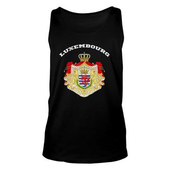 Luxembourg Coat Of Arms Tee Flag Luxembourgers Unisex Tank Top | Mazezy