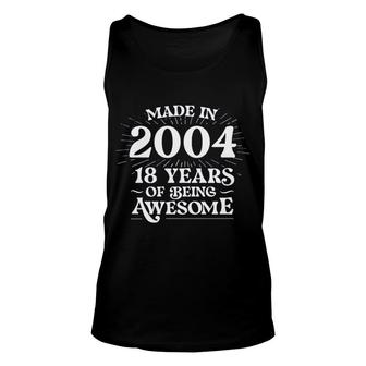 Made In 2004 18 Years Of Being Awesome Dog Mummy Mothers Day Unisex Tank Top - Thegiftio UK