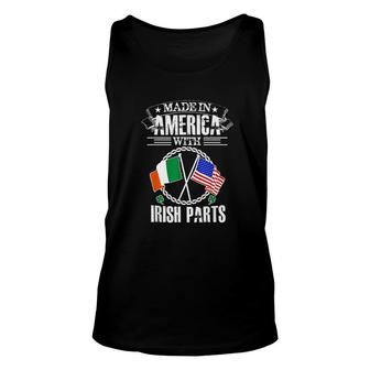 Made In America With Irish Parts Irish Heritage Unisex Tank Top - Thegiftio