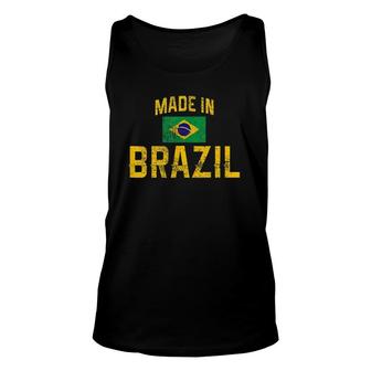 Made In Brazil Brazilian Flag Unisex Tank Top | Mazezy