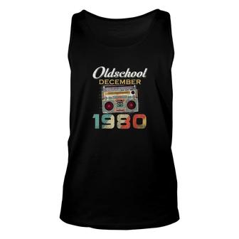 Made In December 1980 Vintage 1980 Unisex Tank Top - Thegiftio UK