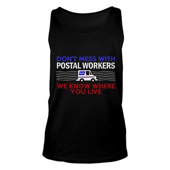 Mail Carrier Mailman Postal Worker Post Office Gift Unisex Tank Top - Thegiftio UK
