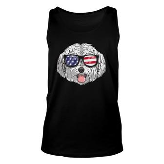 Maltipoo Dog Patriotic Usa 4Th Of July American Cute Gift Unisex Tank Top | Mazezy