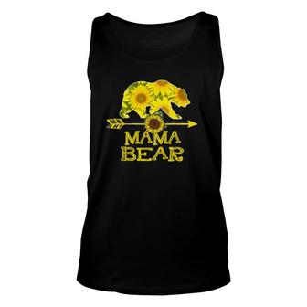 Mama Bear Sunflower Mother Father Gift Unisex Tank Top | Mazezy