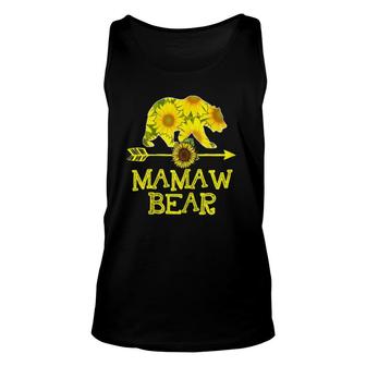 Mamaw Bear Sunflower Mother Father Gift Tee Unisex Tank Top | Mazezy