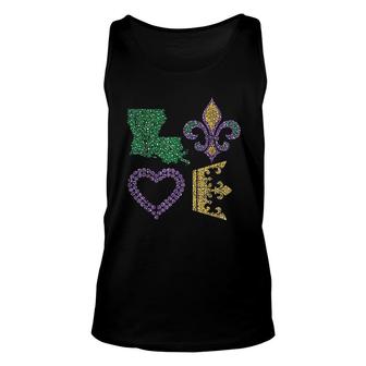 Mardi Gras I Love Mardi Gras Distressed Gift Unisex Tank Top - Thegiftio