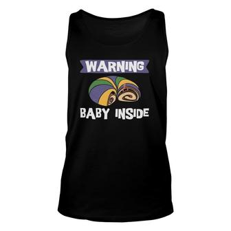 Mardi Gras King Cake Baby - Pregnancy Announcement Unisex Tank Top | Mazezy
