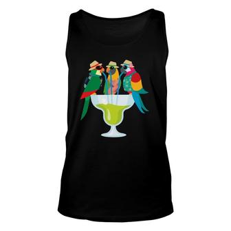 Margarita Parrots Funny Drinking Unisex Tank Top | Mazezy