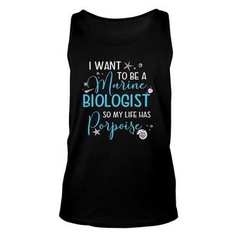 Marine Biologist Porpoise - Marine Life Lover Gift Outfit Unisex Tank Top | Mazezy