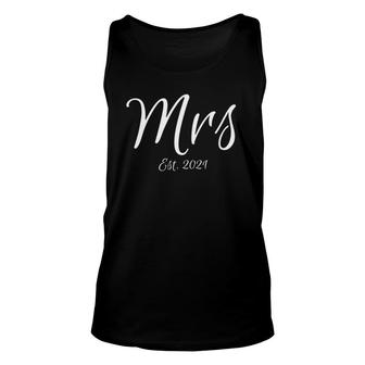 Marriage Wedding From Husband To Wife Mrs Est 2021 Ver2 Tank Top | Mazezy
