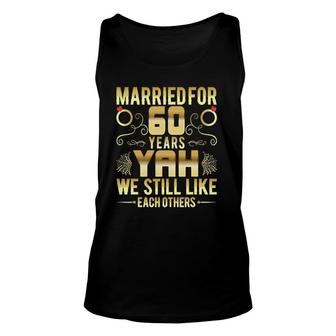 Married For 60 Years 60Th Wedding Anniversary Husband Wife Unisex Tank Top | Mazezy