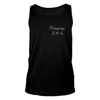 Marti's Handwriting Proverbs 35-6 Cute Gift For Christians Unisex Tank Top | Mazezy