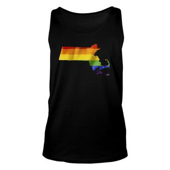 Massachusetts Lgbt Gay Pride - Rainbow Flag Unisex Tank Top | Mazezy