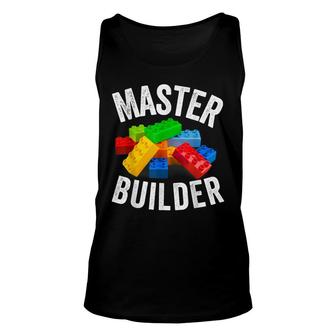 Master Builder Building Blocks Brick Builders Toys Gifts Unisex Tank Top - Thegiftio