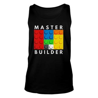Master Builder Building Blocks Brick Builders Toys Premium Tank Top | Mazezy