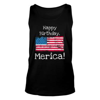Matching Happy Birthday Merica Unisex Tank Top | Mazezy
