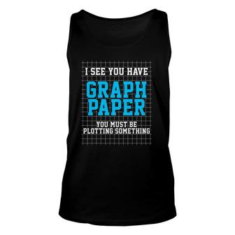 Math Graph Paper Plotting Teacher Gift Unisex Tank Top | Mazezy