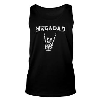 Megadad Rock Heavy Metal Guitar Dad Unisex Tank Top | Mazezy