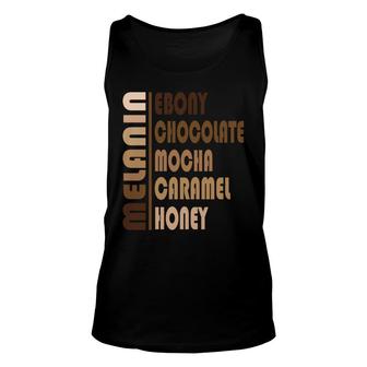 Melanin Chocolate Mocha Caramel Empowerment Girl Melanin Color Unisex Tank Top - Thegiftio