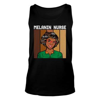 Melanin Nurse Afro African American Black History Month Melanin Color Unisex Tank Top - Thegiftio UK