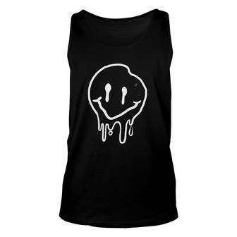 Melting Smiley Face Funny Unisex Tank Top | Mazezy