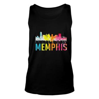 Memphis Tennessee Watercolor Unisex Tank Top | Mazezy