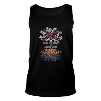 Men Living In Alabama With Arizona Roots Unisex Tank Top | Mazezy