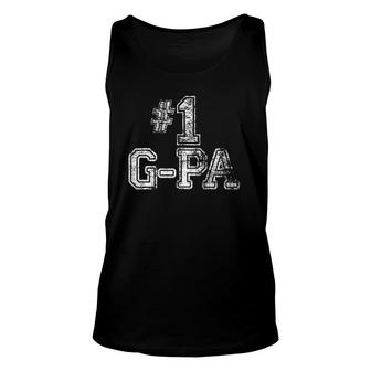 Mens 1 G-Pa - Number One Father's Day Gift Tee Unisex Tank Top | Mazezy