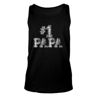 Mens 1 Papa - Number One Father's Day Gift Tee Unisex Tank Top | Mazezy