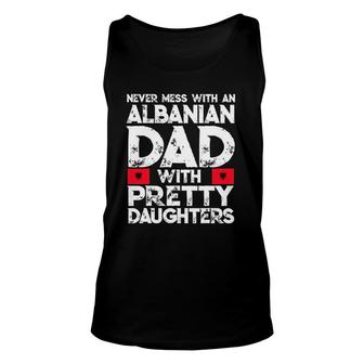 Mens Albanian Dad With Pretty Daughters Gift Unisex Tank Top | Mazezy
