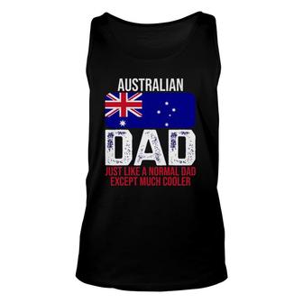 Mens Australian Dad Australia Flag Design For Father's Day Unisex Tank Top | Mazezy